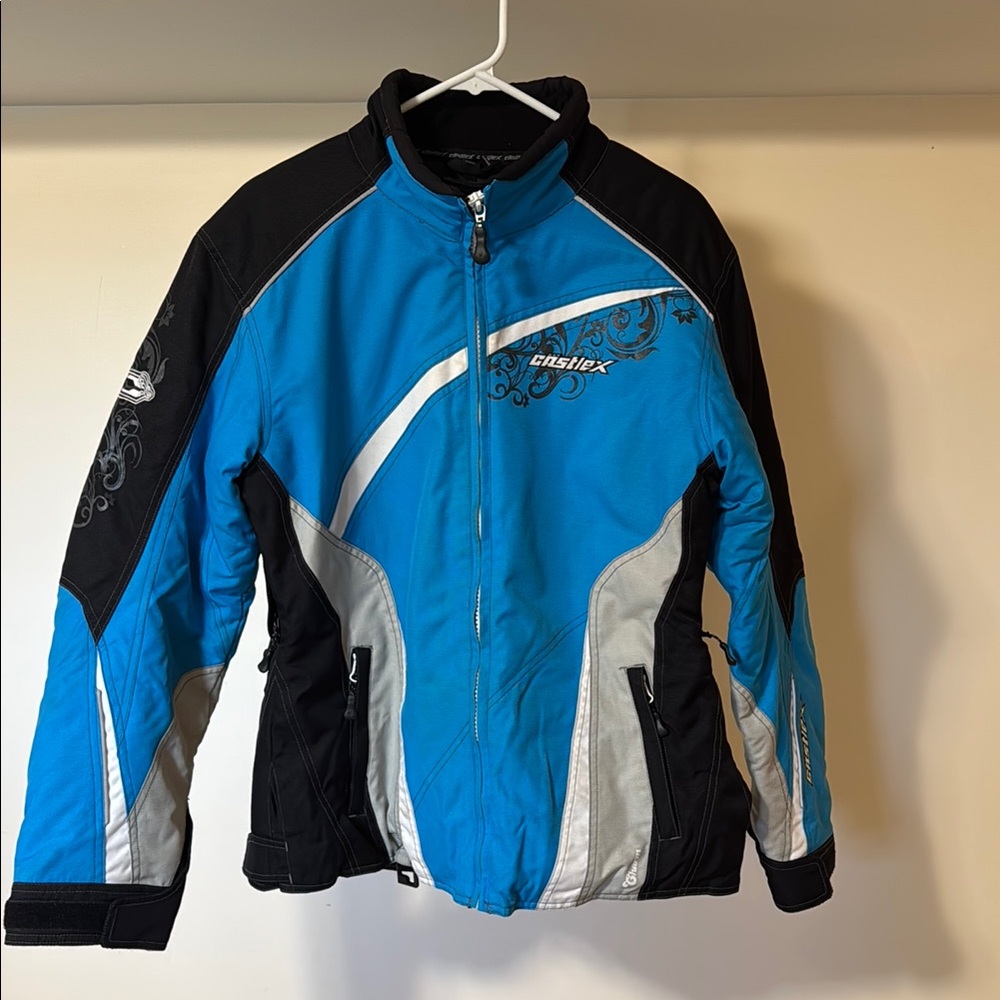CastleX Blue and Black Snowmobile Jacket